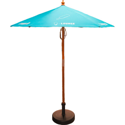 2 Metre Round Wooden Parasol