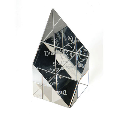 75cm Optical Crystal Sloping Diamond