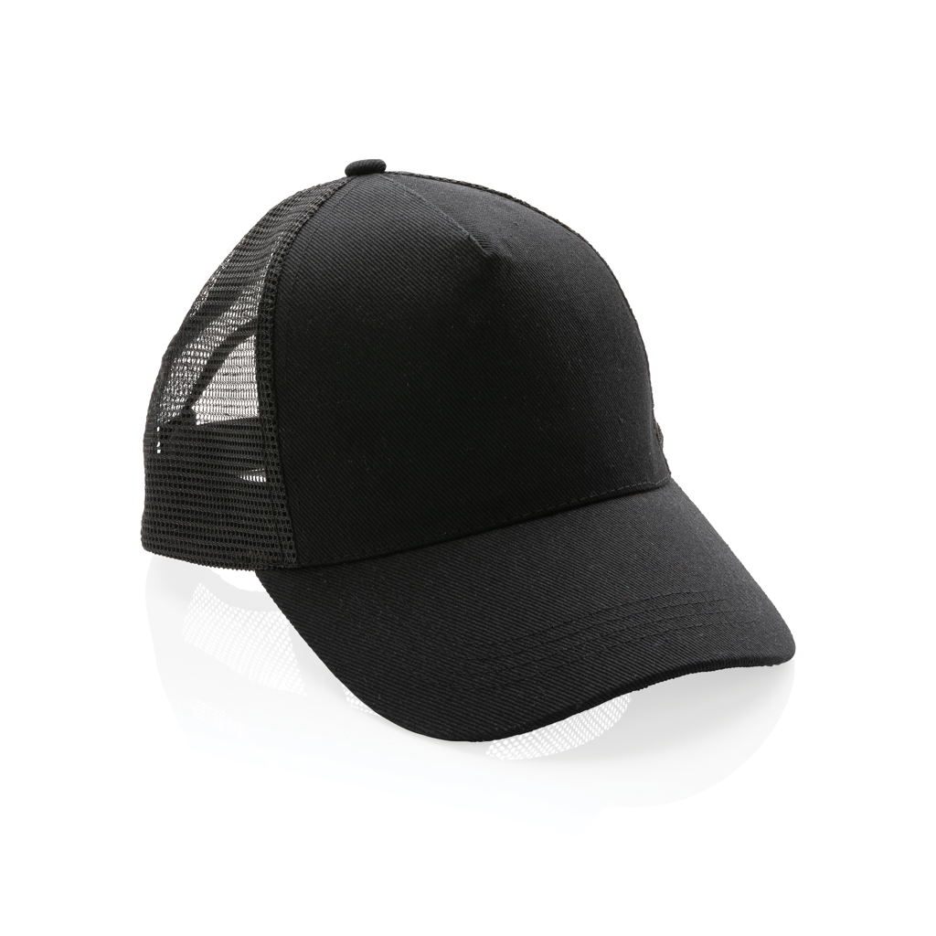 Impact AWARE Brushed rcotton 5 panel trucker cap 190gr