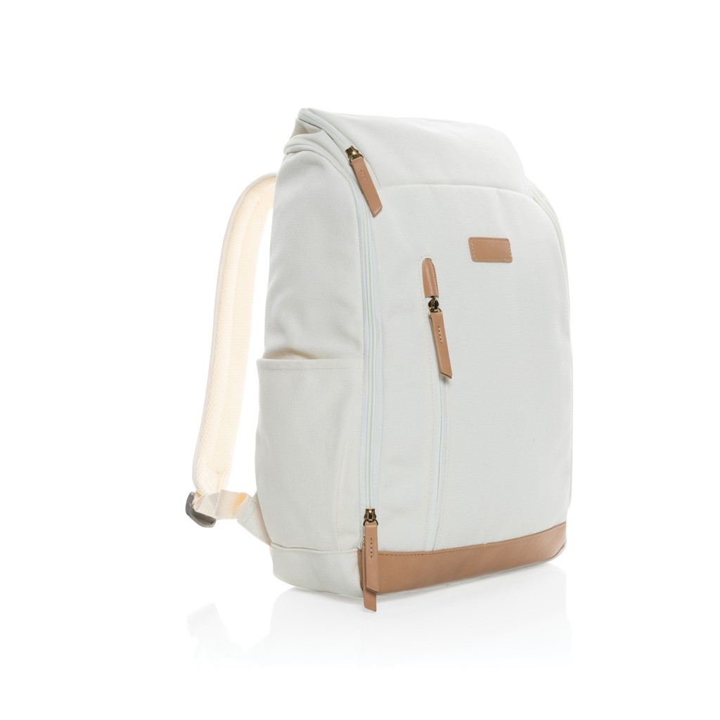Impact AWARE 16 oz. recycled canvas 15" laptop backpack