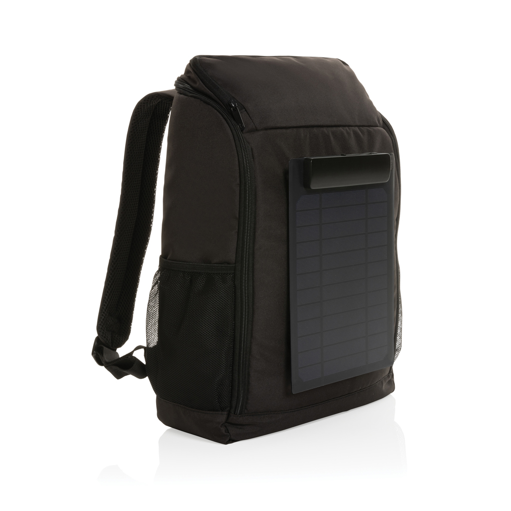 Pedro AWARE RPET deluxe backpack with 5W solar panel
