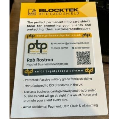 BlockTek Brandable Patented RFID/NFC Contactless Card Shields