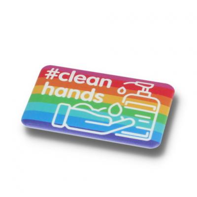 Clean Hands Dbase Badge 70mm Rectangular