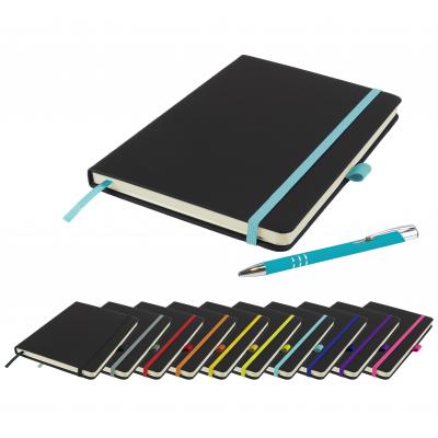 Deniro A5 Lined Soft Touch Pu Notebook Pen Set