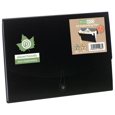 Eco Eco A4 50 Recycled 7 Pocket Black Expanding File