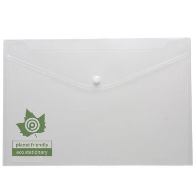 Eco Eco A4 50 Recycled Clear Press Stud Wallets