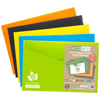 Eco-Eco A4 50% Recycled Press Stud Wallets