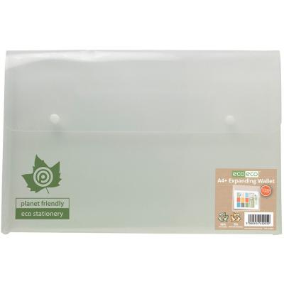 Eco Eco A4 95 Recycled Clear Expanding 2 Stud Wallet