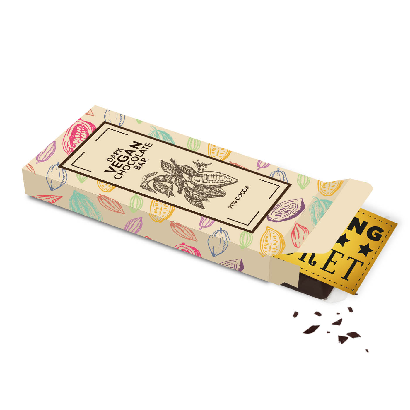 Eco Range Eco 12 Baton Bar Box Vegan Dark Chocolate 71 Cocoa 2