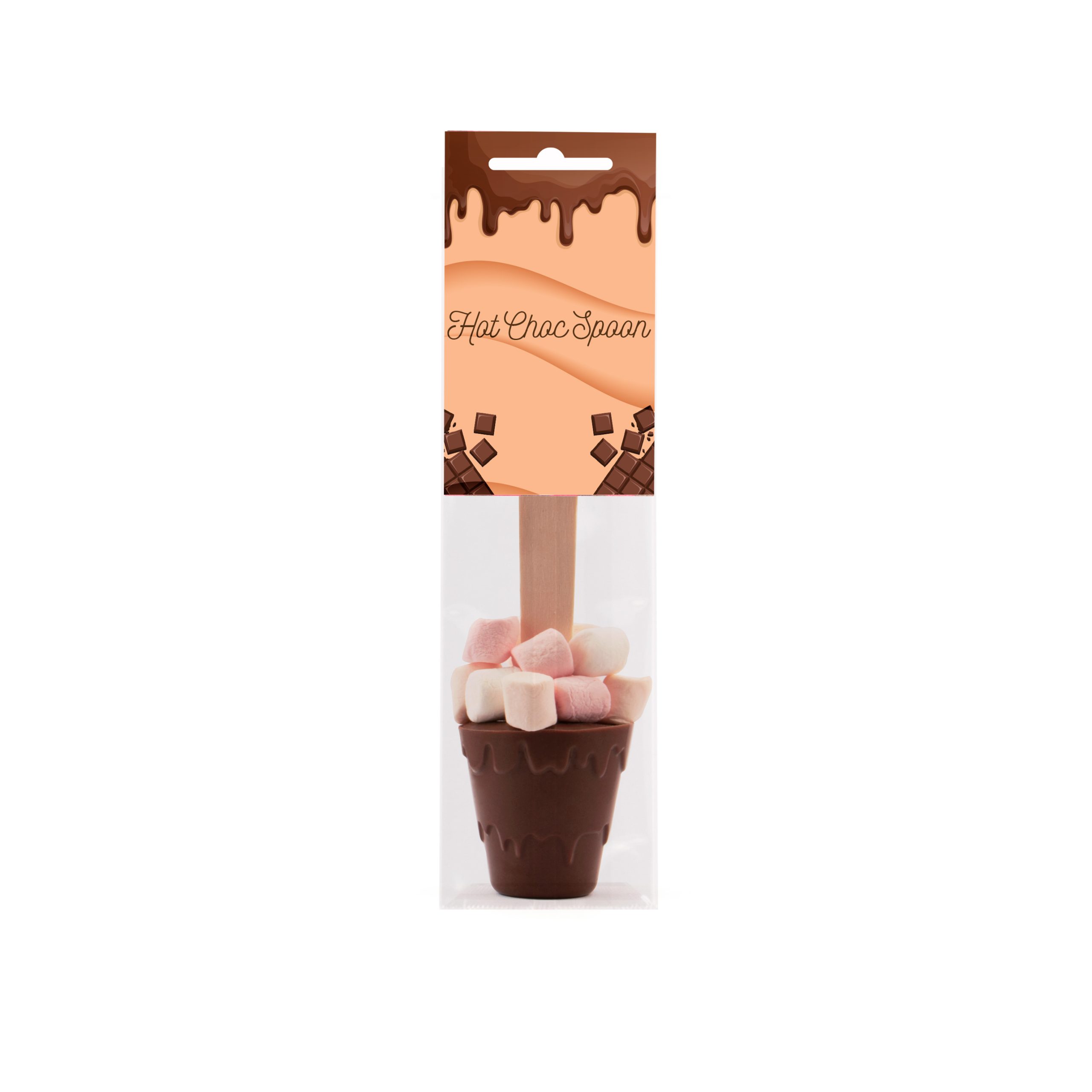 Eco Range Info Card Hot Chocolate Spoon With Marshmallows