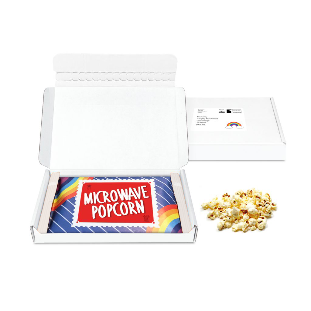 Gift Boxes Mini White Postal Box Microwave Popcorn