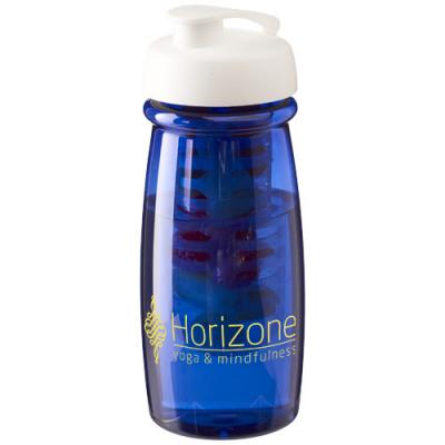 H2O Pulse 600 ml flip lid sport bottle & infuser