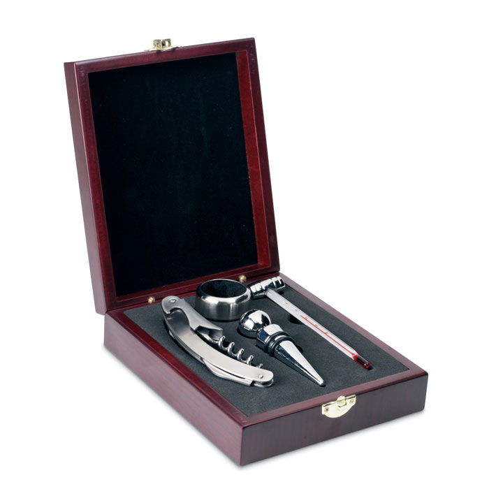 Premium Classic wine set in wooden box