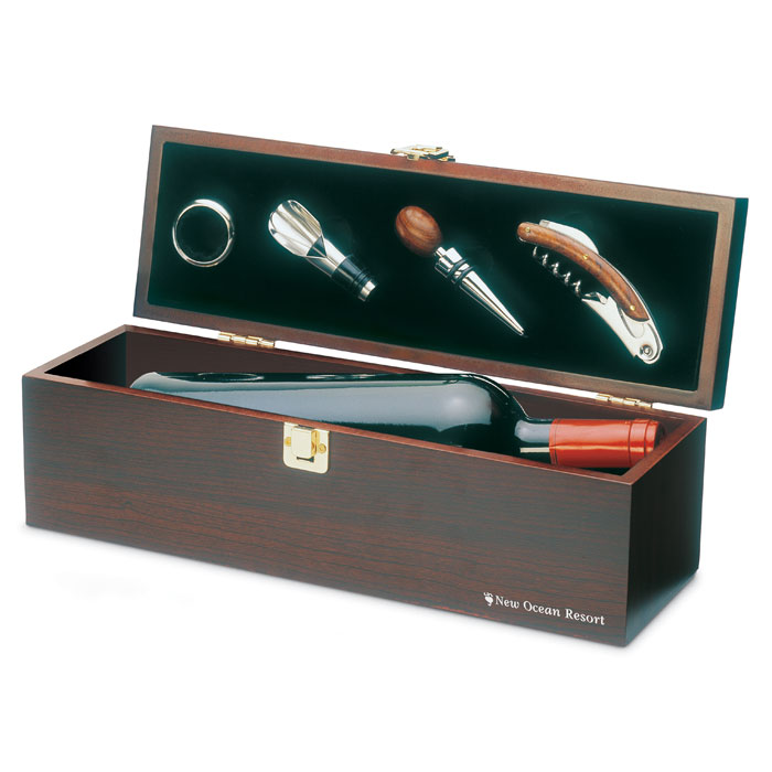 Costieres Wine set in wine box