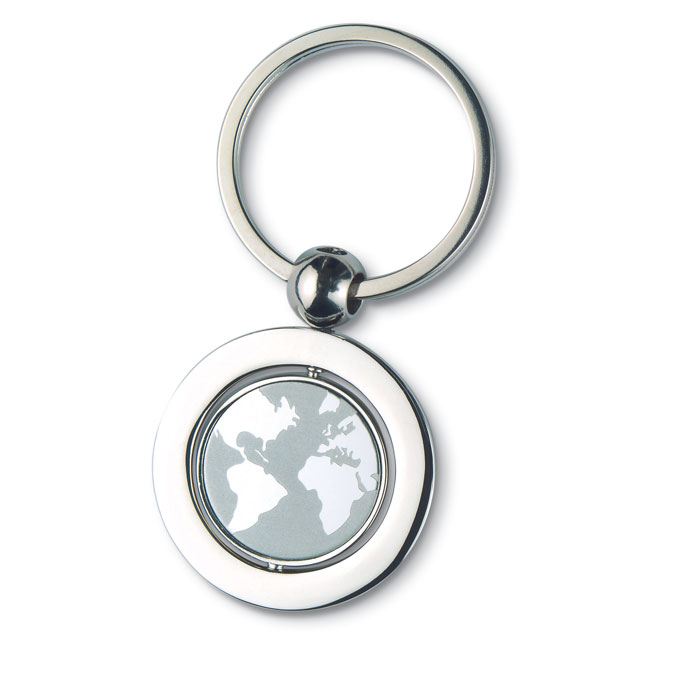 Globy Globe metal key ring