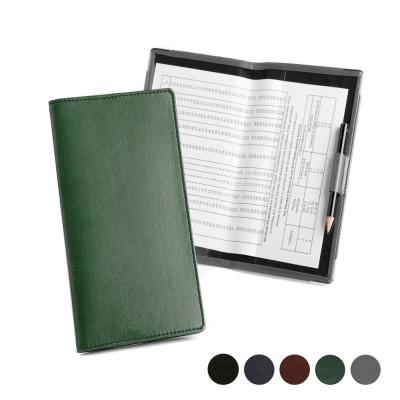 Leather Golf Score Card Holder With Handicap Card