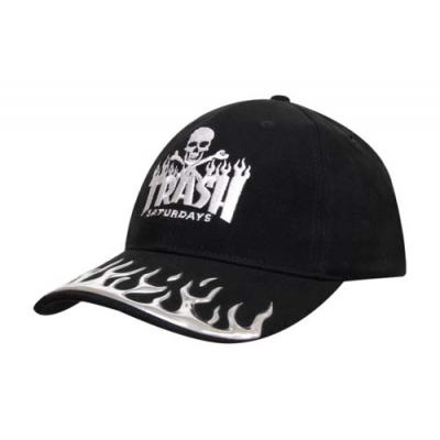 Liquid Metal Flame Baseball Cap