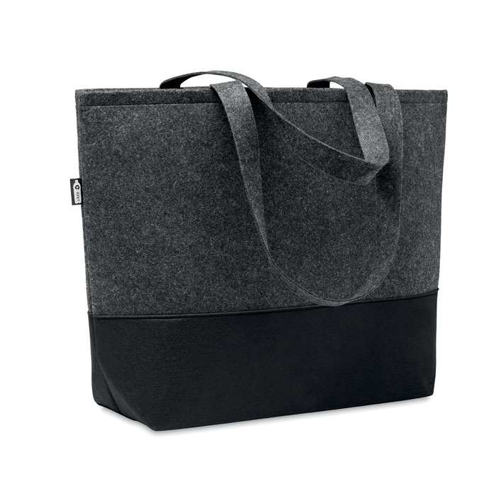 Duo Indico RPET felt shopping bag