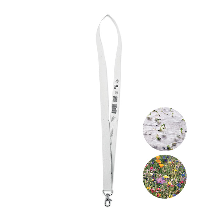 Lansee Seed paper lanyard w/hook