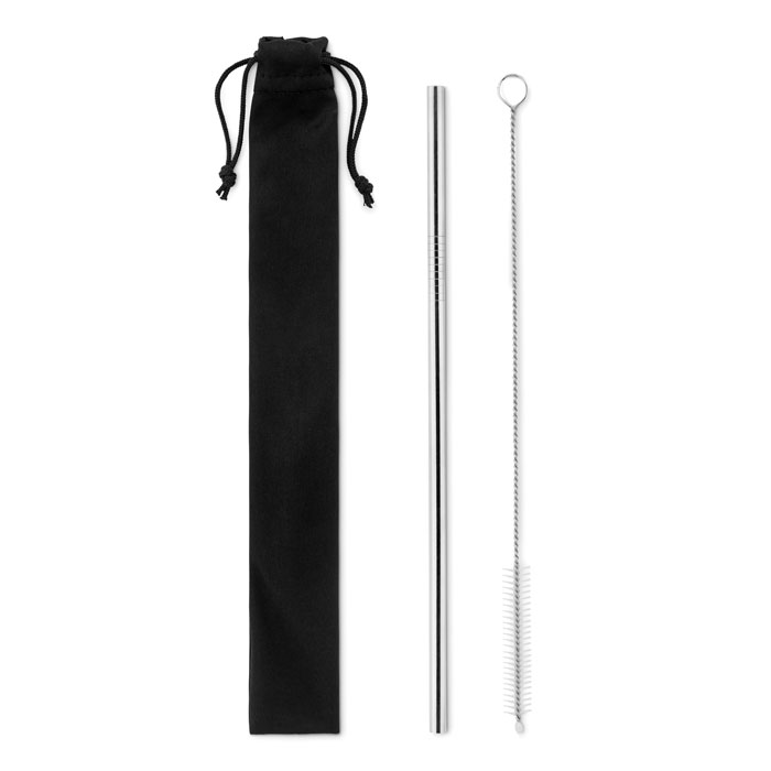 Cold Straw SS straw and brush in pouch