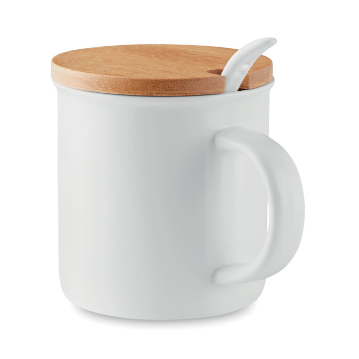 Kenya Porcelain mug with spoon