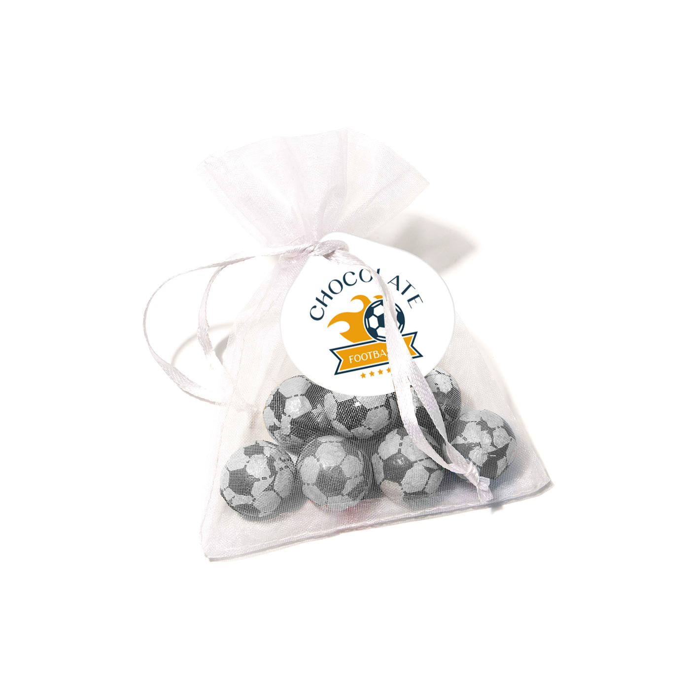 Organza Bag Chocolate Footballs 3