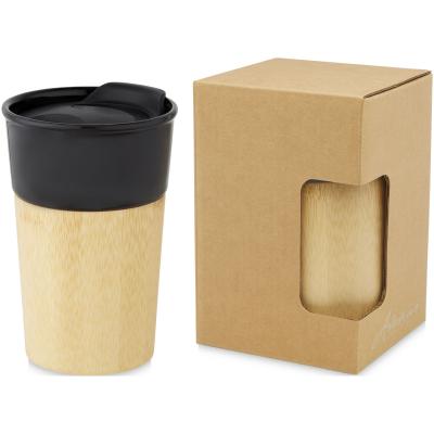 Pereira 320 Ml Porcelain Mug With Bamboo Outer Wall