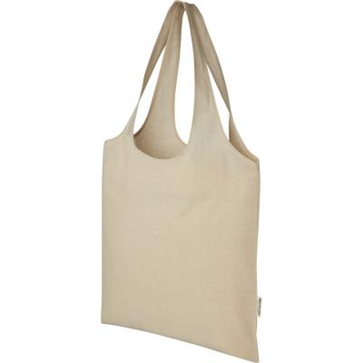 Pheebs 150 g/m² recycled cotton trendy tote bag 7L