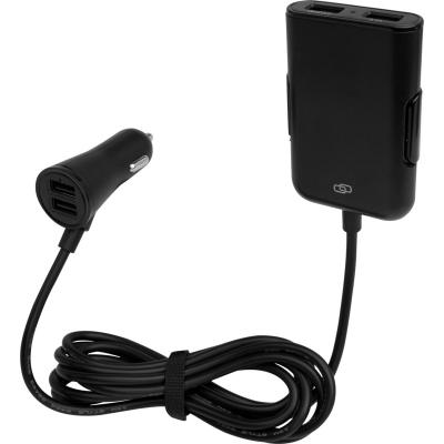 Pilot Dual Car Charger With Qc 30 Dual Back Seat Extended Charger