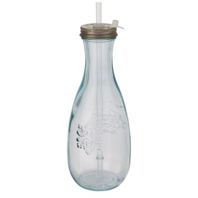 Polpa Recycled Glass Bottle With Straw