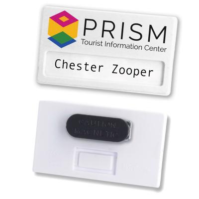 Recycled Name Badge Magnet Back