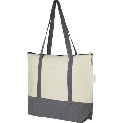 Repose 320 G M² Recycled Cotton Zippered Tote Bag 10l