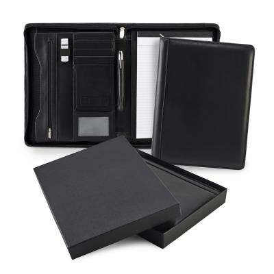Sandringham Nappa Leather Deluxe Zipped A4 Conference Pad Holder 2