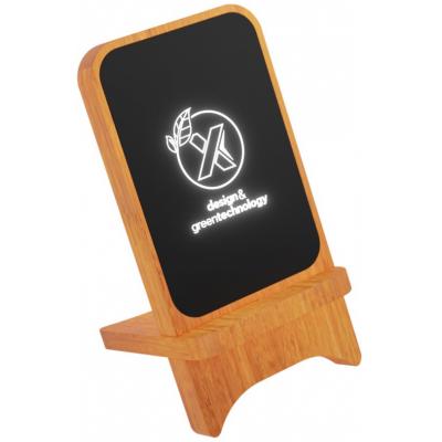 Scxdesign 10w Light Up Wireless Wooden Stand