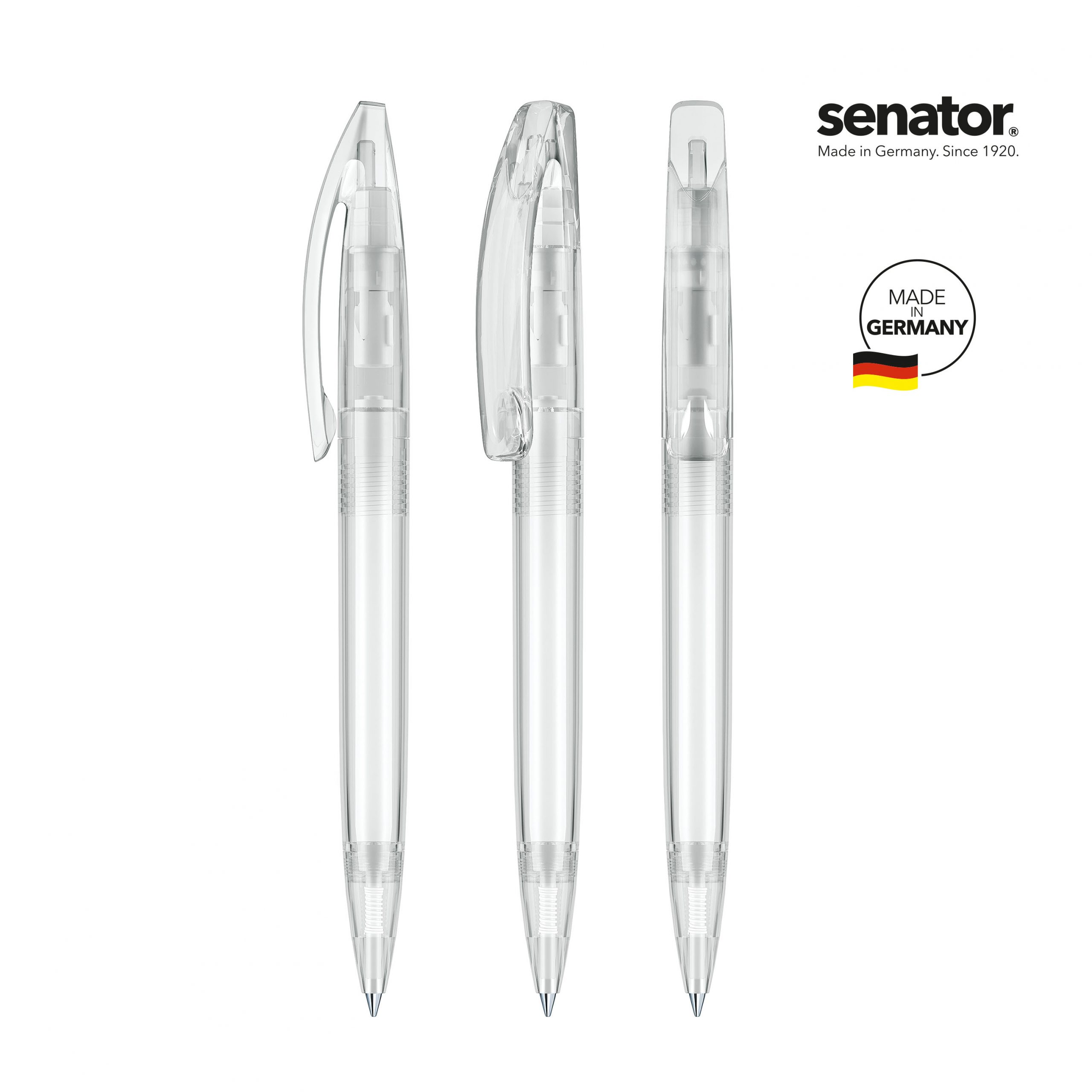 Senator Bridge Clear Plastic Ballpen 2