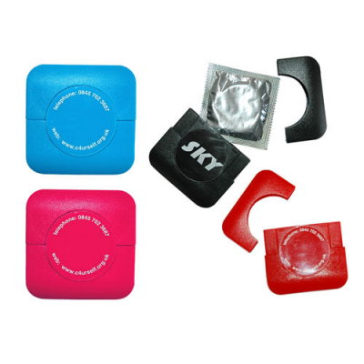 Square Plastic Condom Cases Pad Print