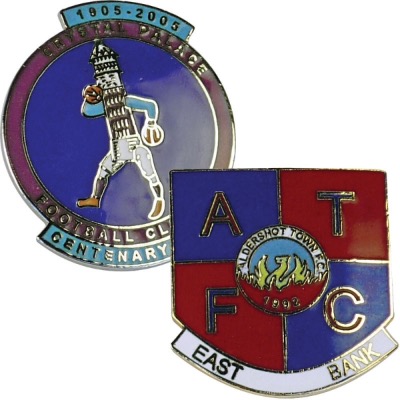 Stamped Iron Hard Enamel Badge 20mm
