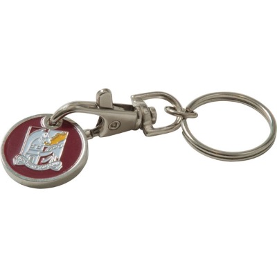 Trolley Coin Keyring Stamped Iron Soft Enamel Infill