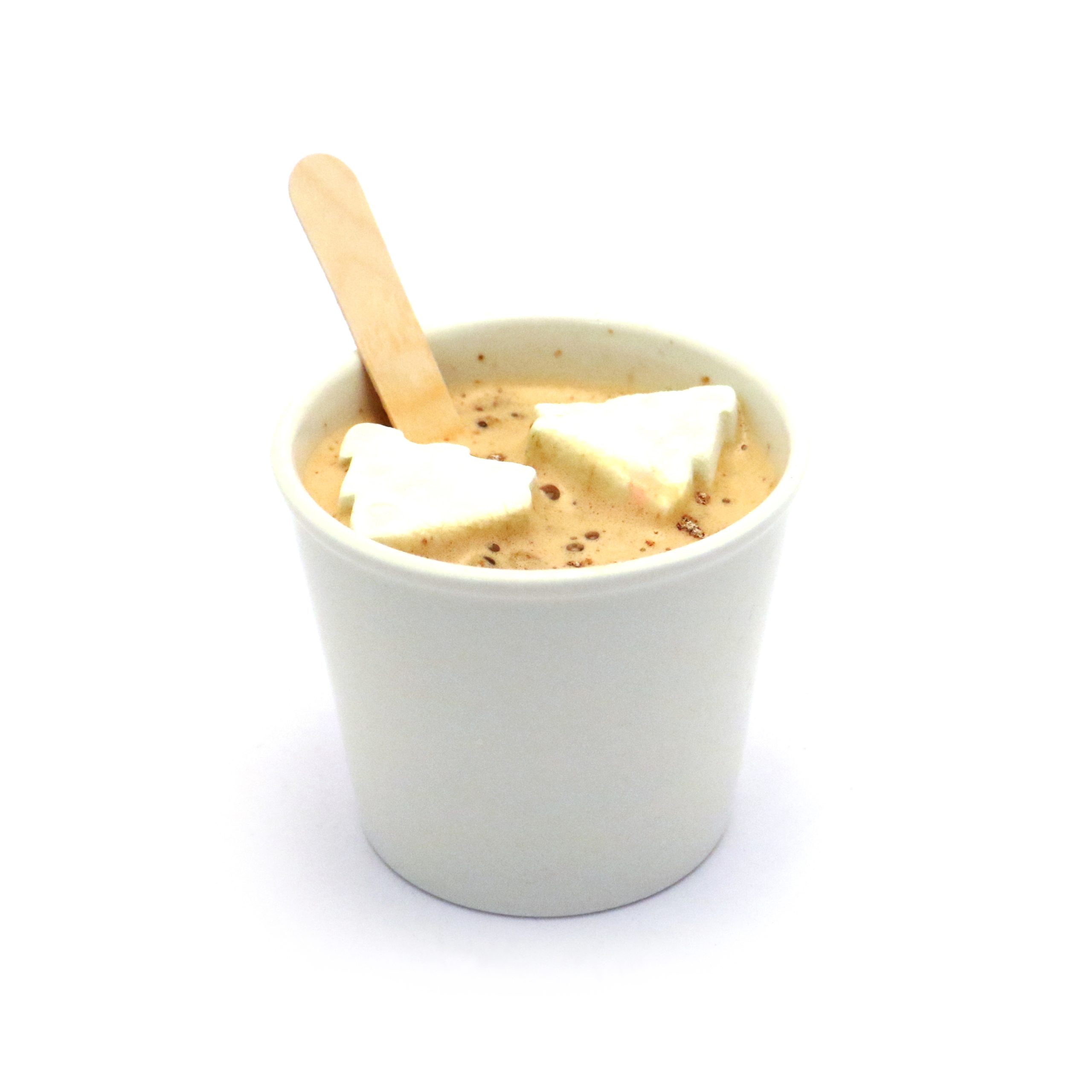 Winter Collection Eco Info Card Gold Hot Chocolate Spoon With Festive Marshmallows