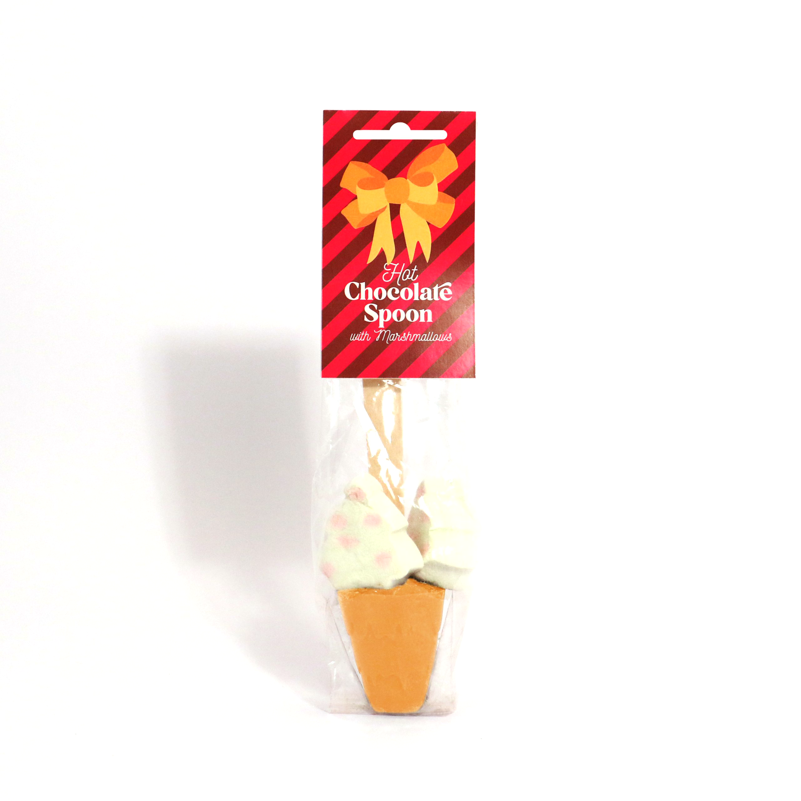 Winter Collection Eco Info Card Gold Hot Chocolate Spoon With Festive Marshmallows