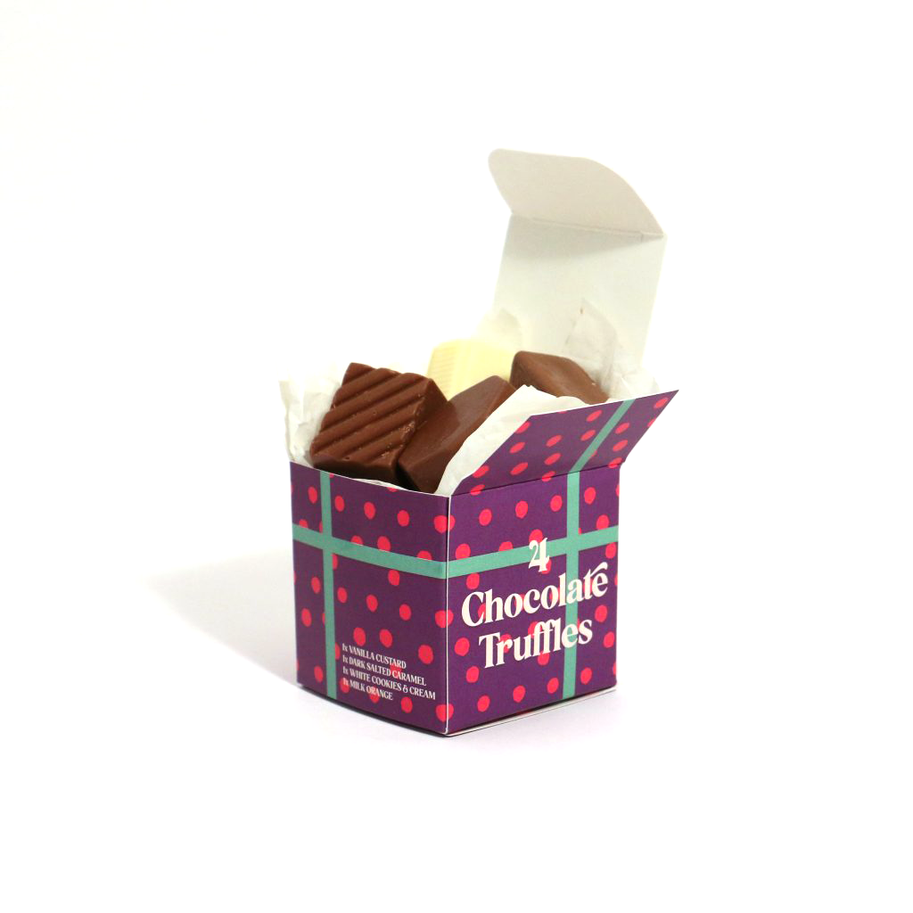 Winter Collection Eco Maxi Cube 4x Chocolate Truffles 3