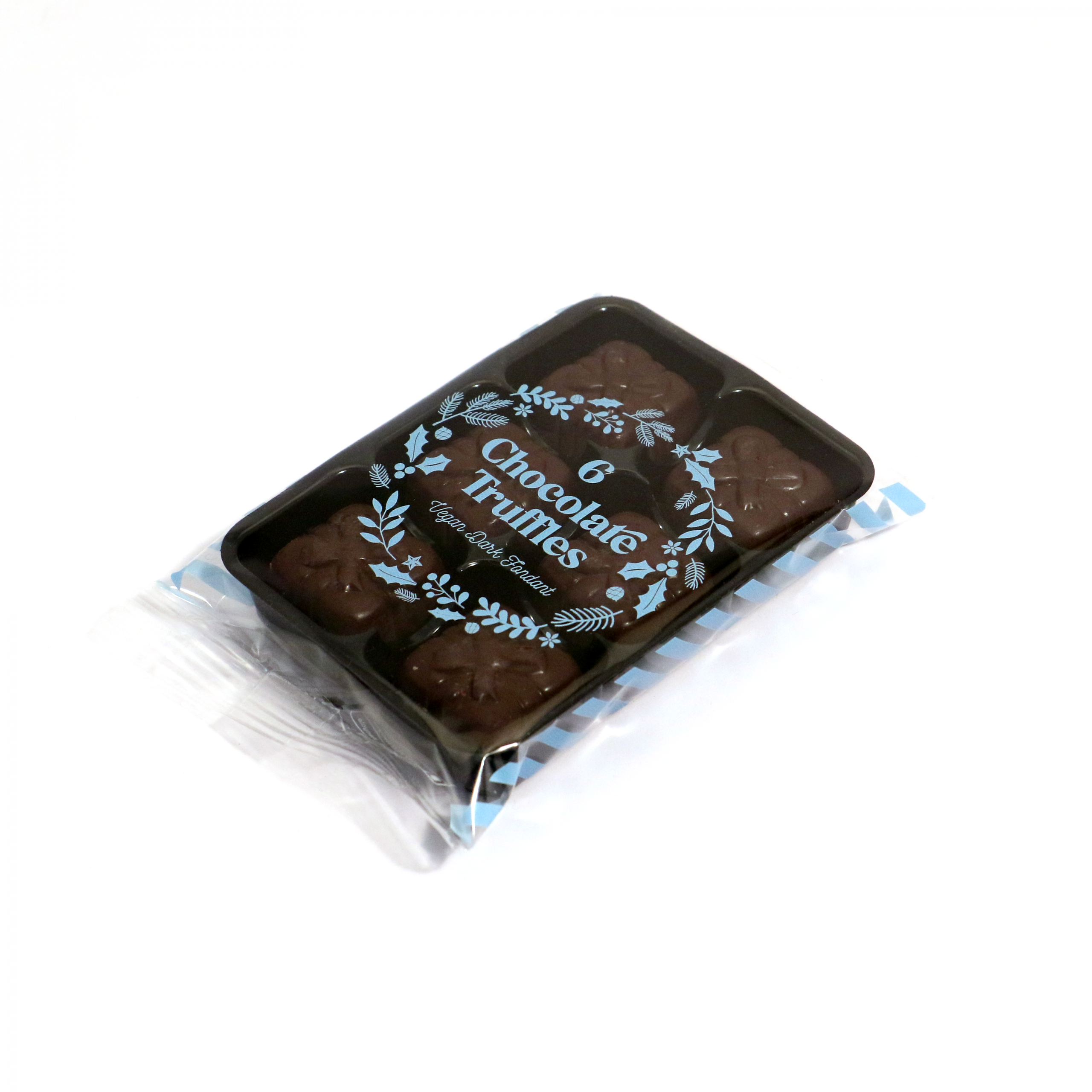 Winter Collection Flow Wrapped Tray Vegan Dark Chocolate Fondant X6 Chocolate Truffles