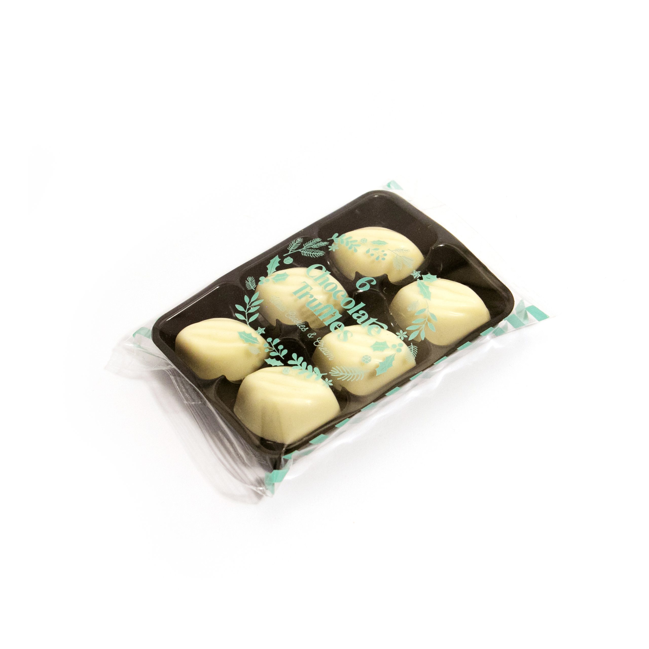 Winter Collection Flow Wrapped Tray White Cookies Cream X6 Chocolate Truffles