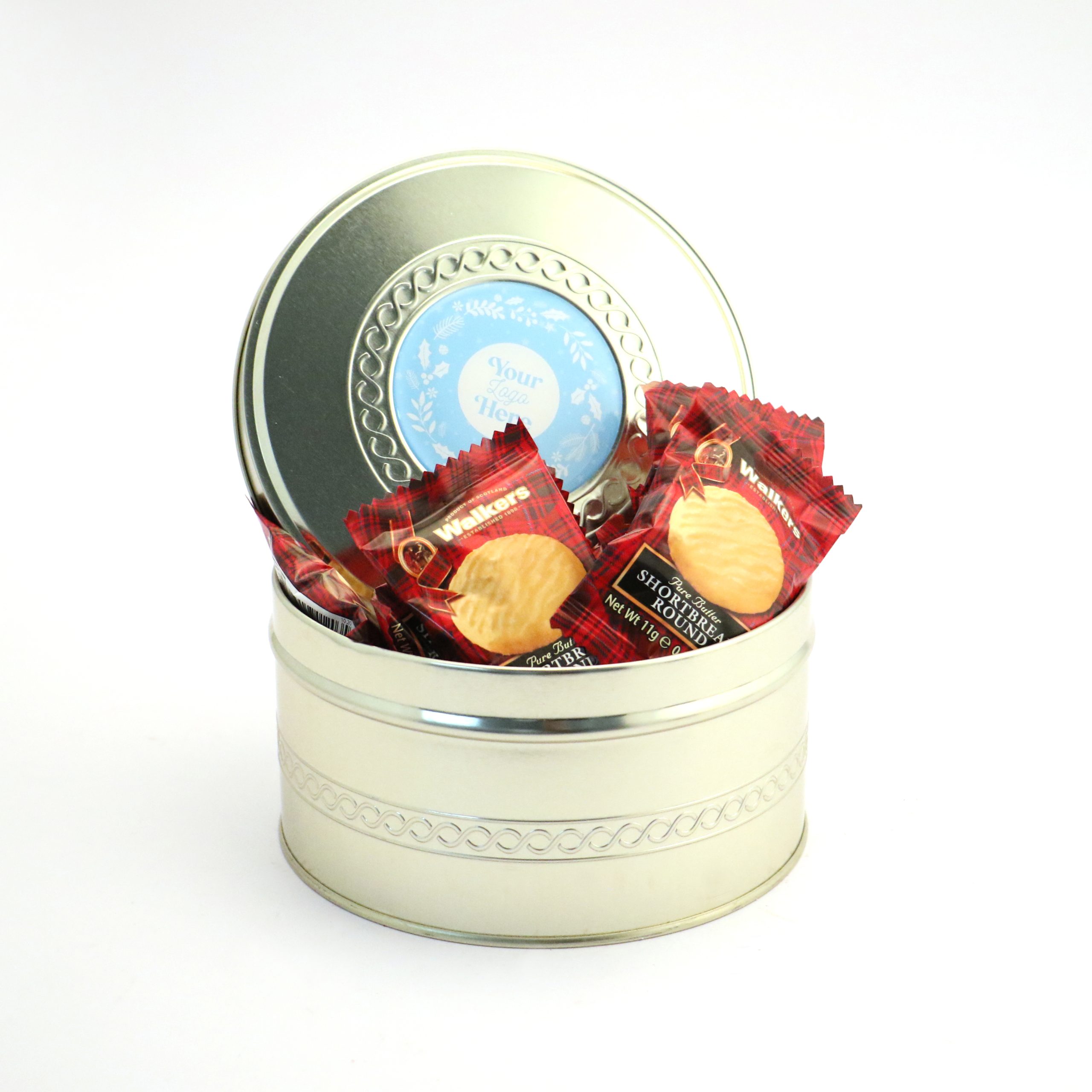 Winter Collection Gold Treat Tin Mini Shortbread Biscuits