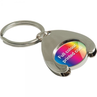 Wishbone Trolley Coin Keyring Full Colour Print